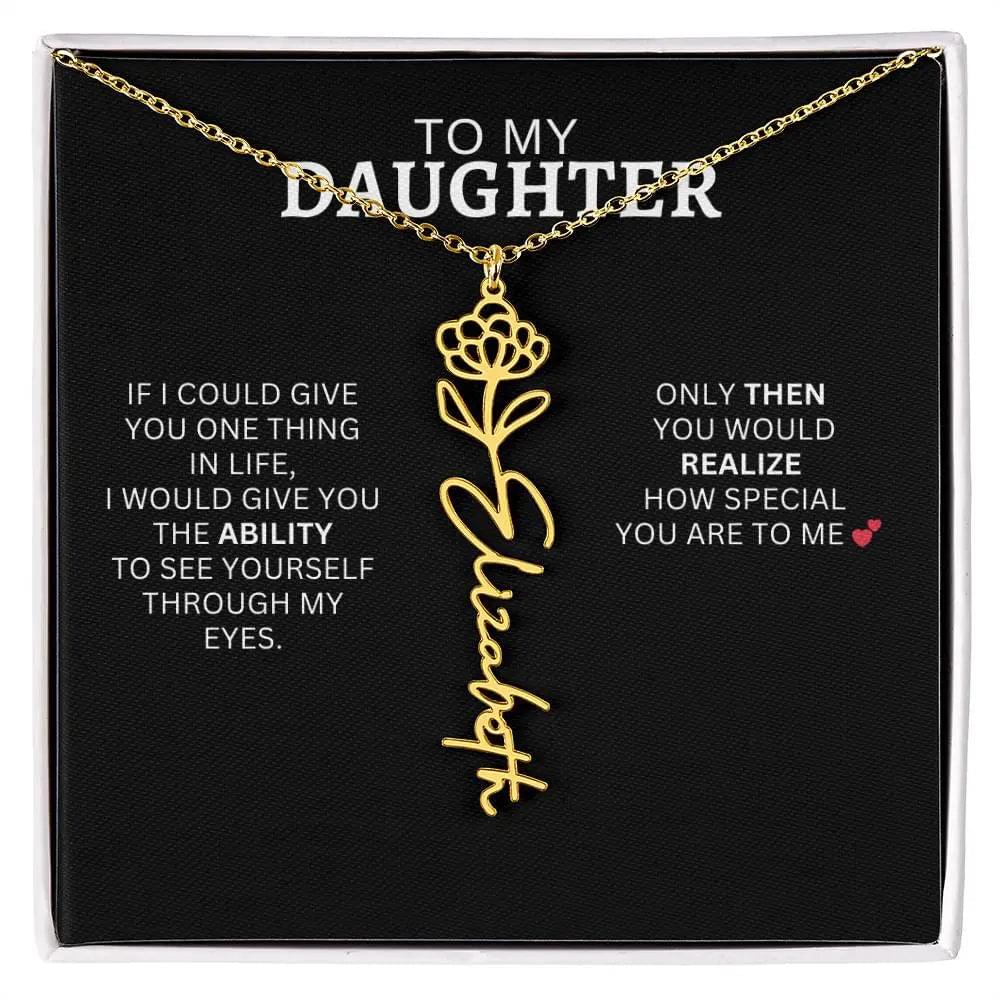 Birth Flower Necklace | Emotional Send Off Gift for Daughter Leaving for College