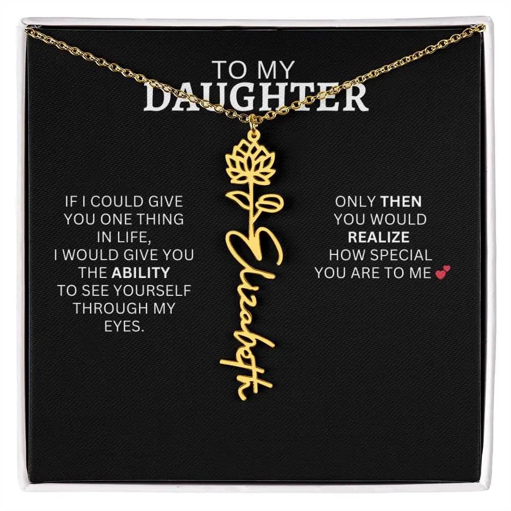 Birth Flower Necklace | Emotional Send Off Gift for Daughter Leaving for College