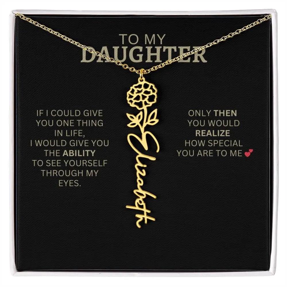 Birth Flower Necklace | Encouragement Gift for Daughter Going Through a Hard Time