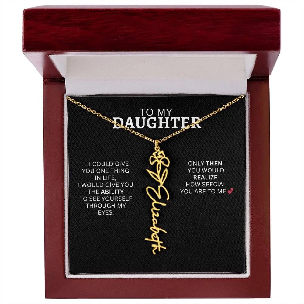 Birth Flower Necklace | Emotional Send Off Gift for Daughter Leaving for College