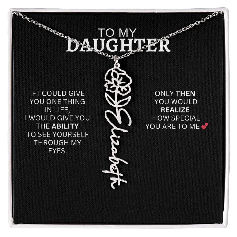 Birth Flower Necklace | Emotional Send Off Gift for Daughter Leaving for College