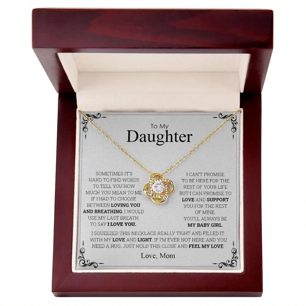 To My Daughter | I Love You - Love Knot Necklace