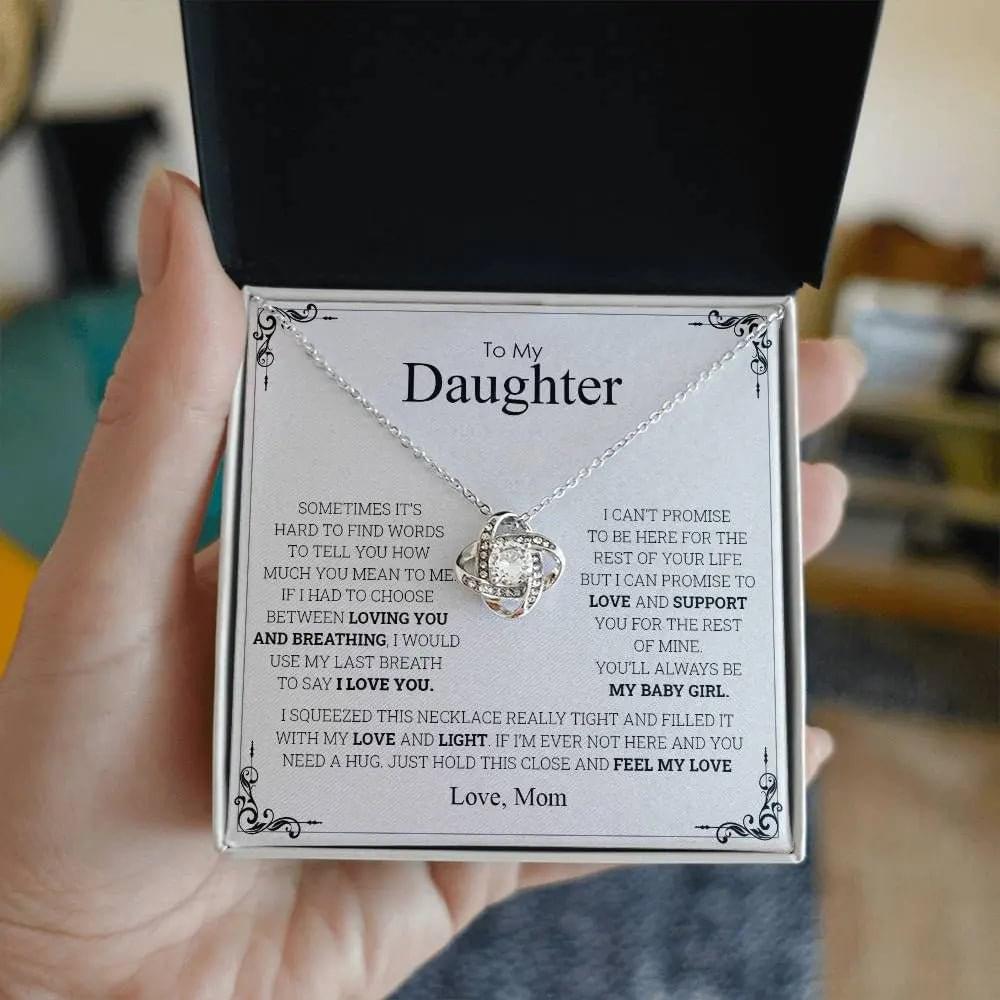 To My Daughter | I Love You - Love Knot Necklace