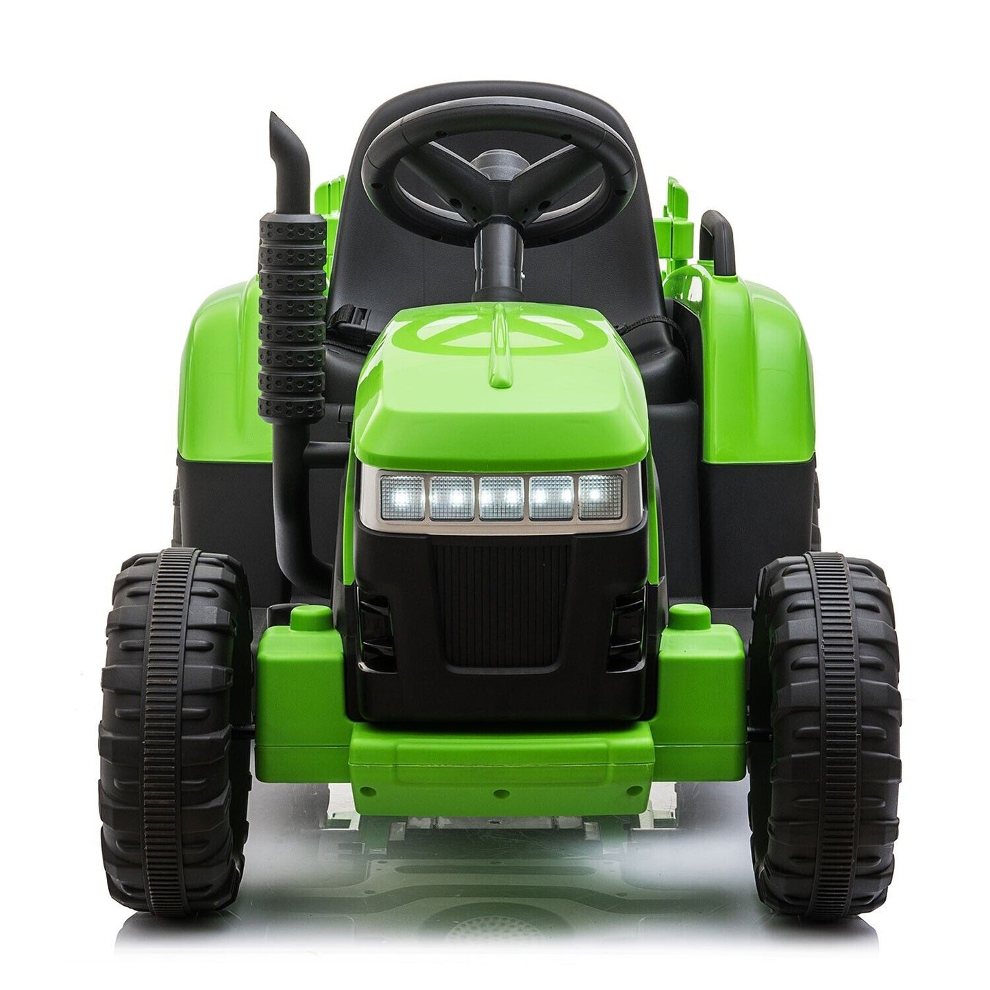 TOBBI 12V Battery-Powered Toy Tractor with Trailer for Kids - Electric Ride-On Vehicle