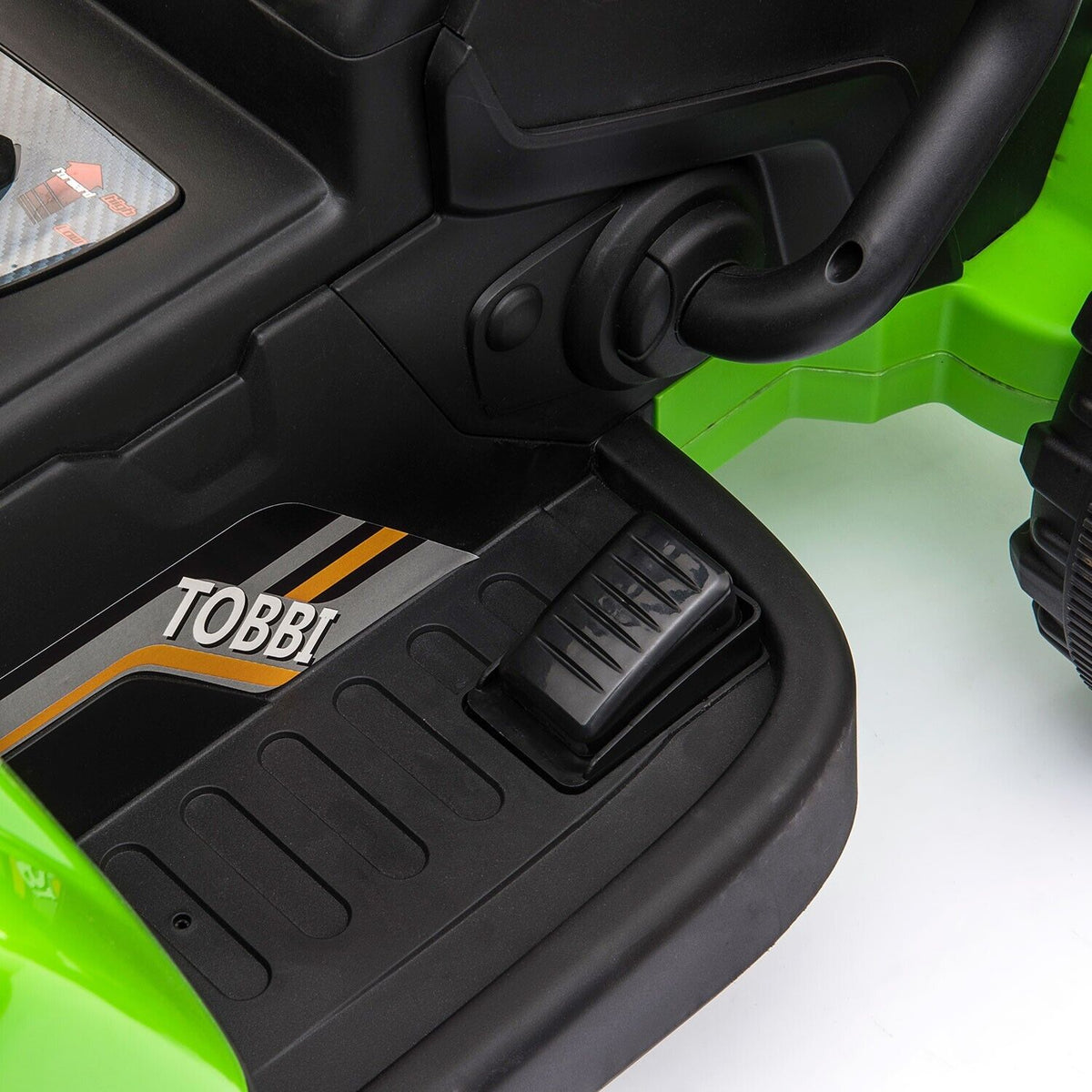 TOBBI 12V Battery-Powered Toy Tractor with Trailer for Kids - Electric Ride-On Vehicle
