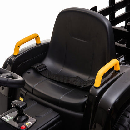 TOBBI 12V Electric Kids Ride On Tractor with Trailer and Lights