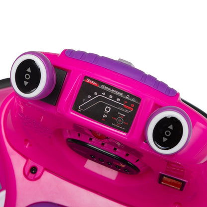 TOBBI Snail Shaped 12v Electric Ride On for Toddlers - Rosy+Light