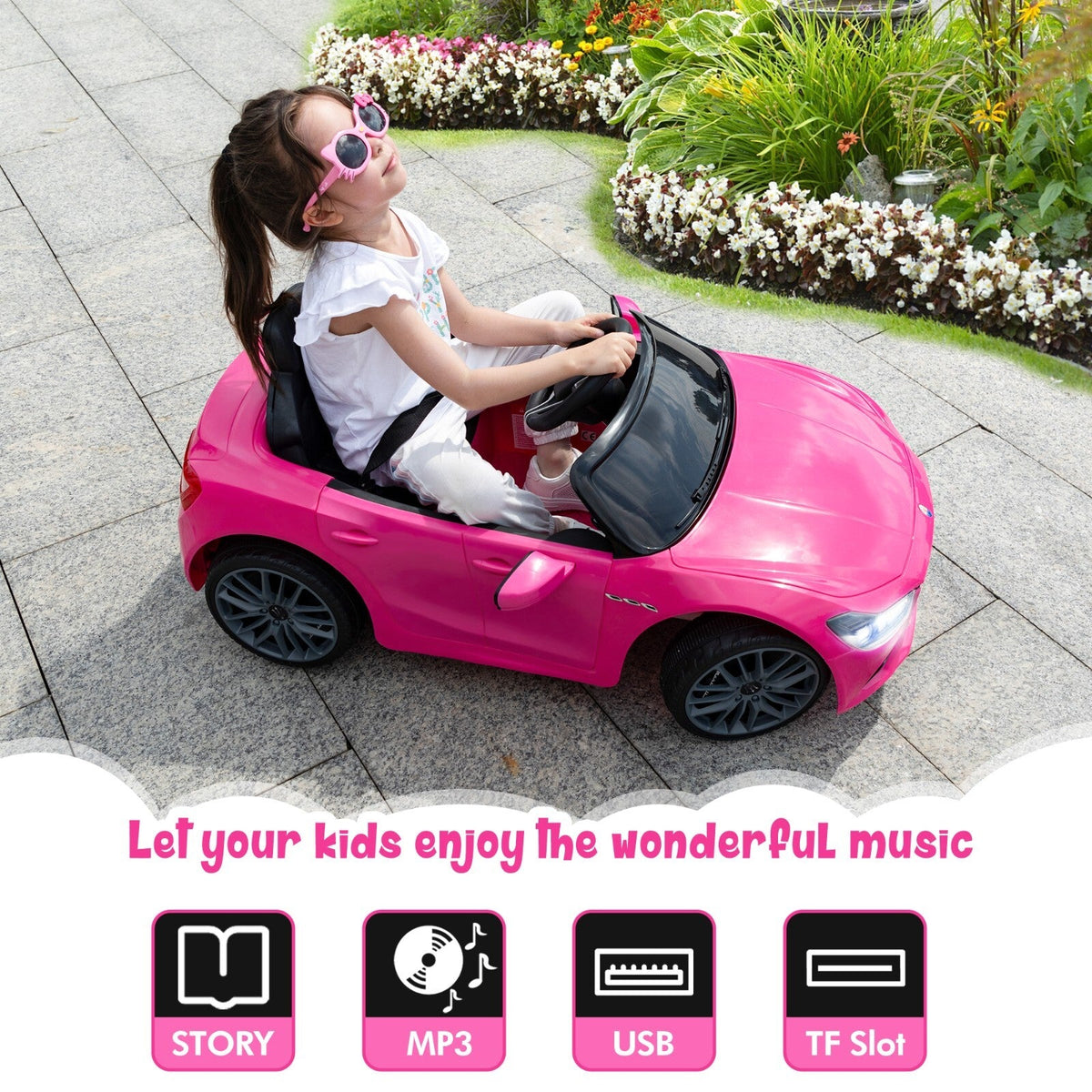 12V Electric Ride-On Car for Kids Licensed Maserati Ghibli with Remote Control