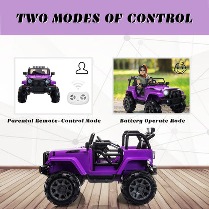 TOBBI 12V Kids Electric Truck Car with Remote Control, Music, and LED Lights