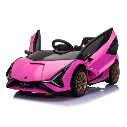 TOBBI 12V Kids Lamborghini SIAN Electric Ride-On Car with Parental Remote Control