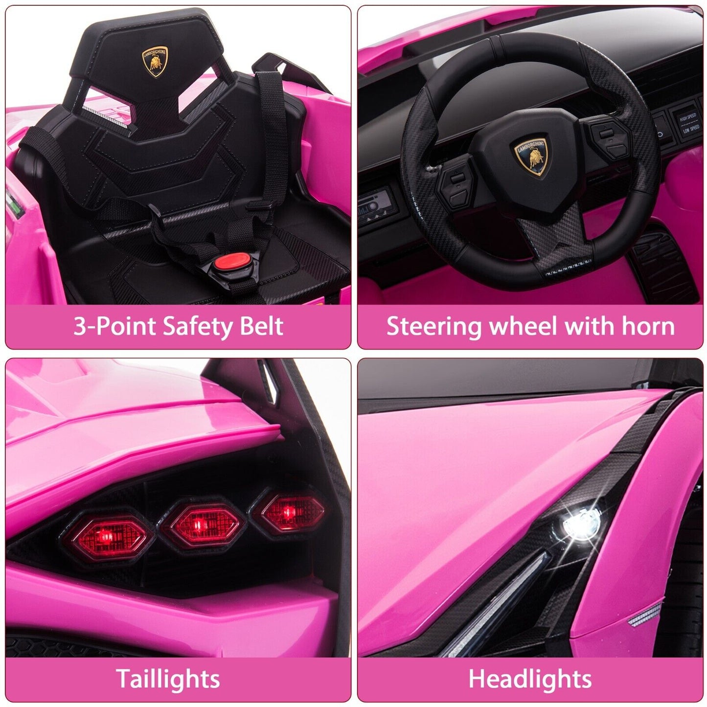 TOBBI 12V Lamborghini SIAN Kids Ride-On Car with Remote Control - Electric Vehicle for Endless Fun!