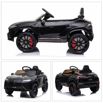TOBBI 12V Lamborghini Urus Licensed Kids Ride on Car with Music - Black