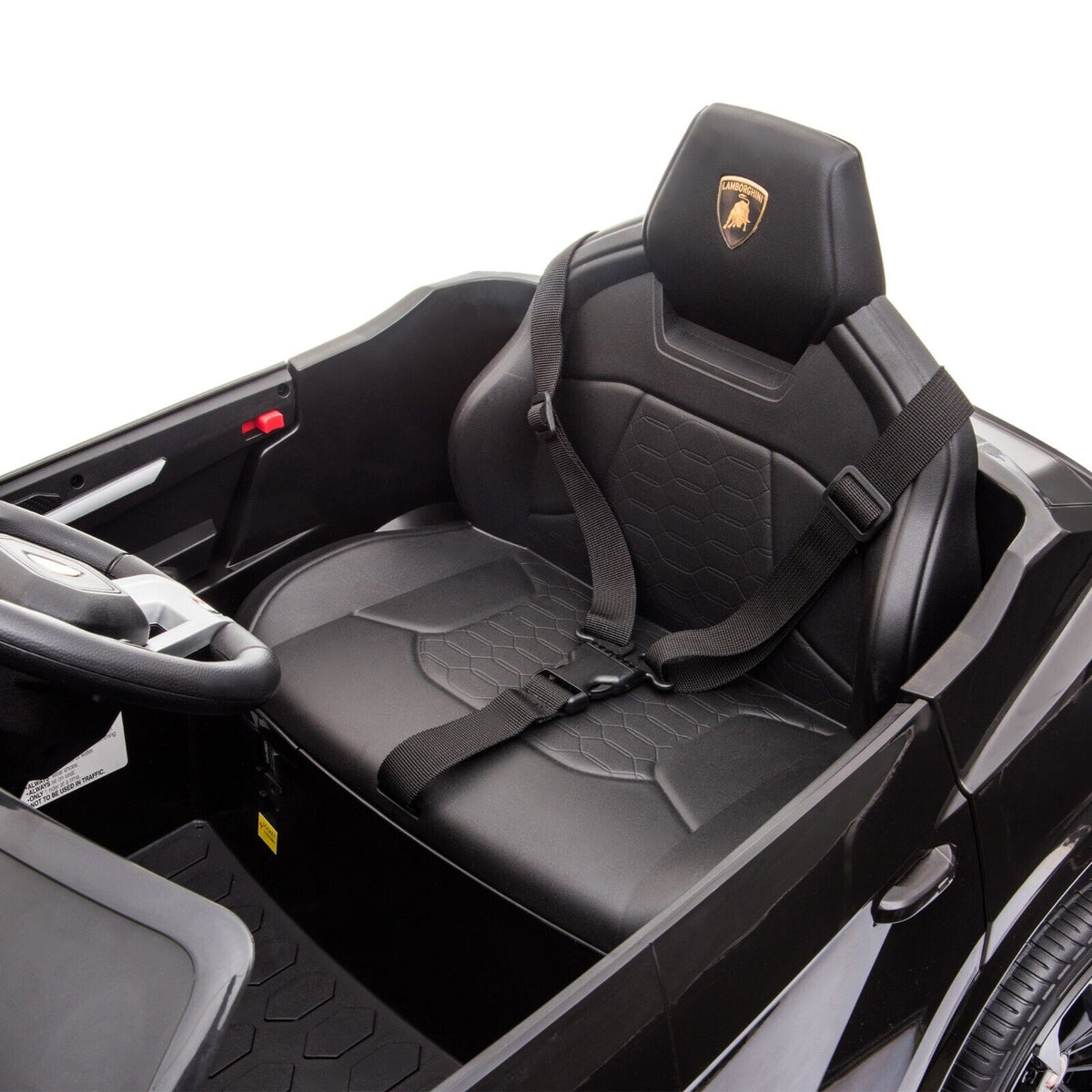TOBBI 12V Lamborghini Urus Licensed Kids Ride on Car with Music - Black