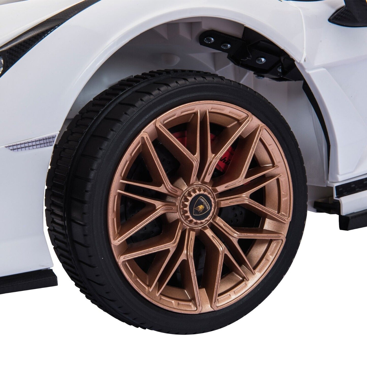 TOBBI 12V Licensed Lamborghini Sian Ride-On Car for Kids with Remote Control, Scissor Doors, and MP3 Player