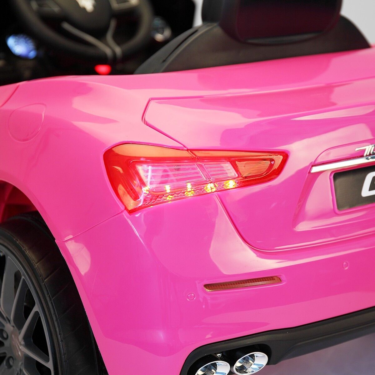 TOBBI 12V Licensed Maserati Gbili Kids Ride on Car with Remote Control, Pink