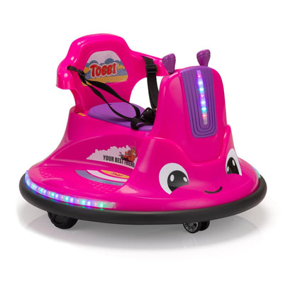 12V Electric Ride-On Bumper Car for Toddlers with 360-Degree Spin and Remote Control