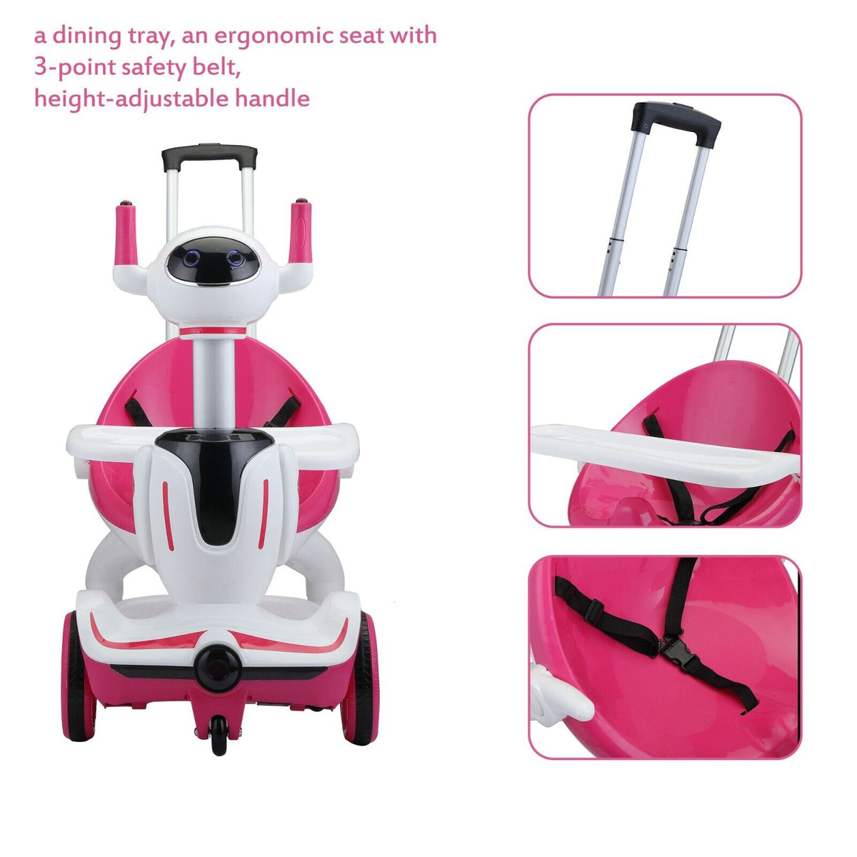 TOBBI 3-in-1 Electric Ride-On Car: Scooter, Robot, and Buggy for Kids with Remote Control
