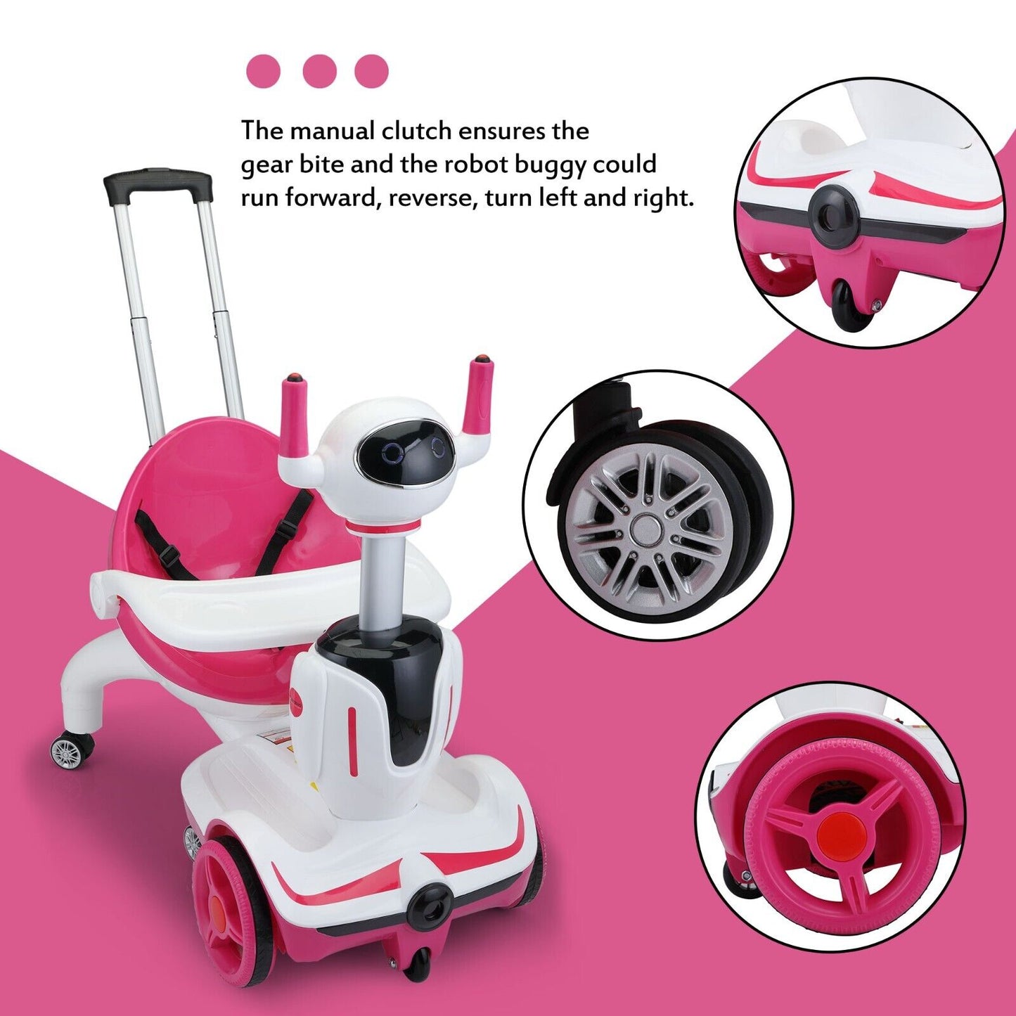 TOBBI 3-in-1 Electric Ride-On Car: Scooter, Robot, and Buggy for Kids with Remote Control