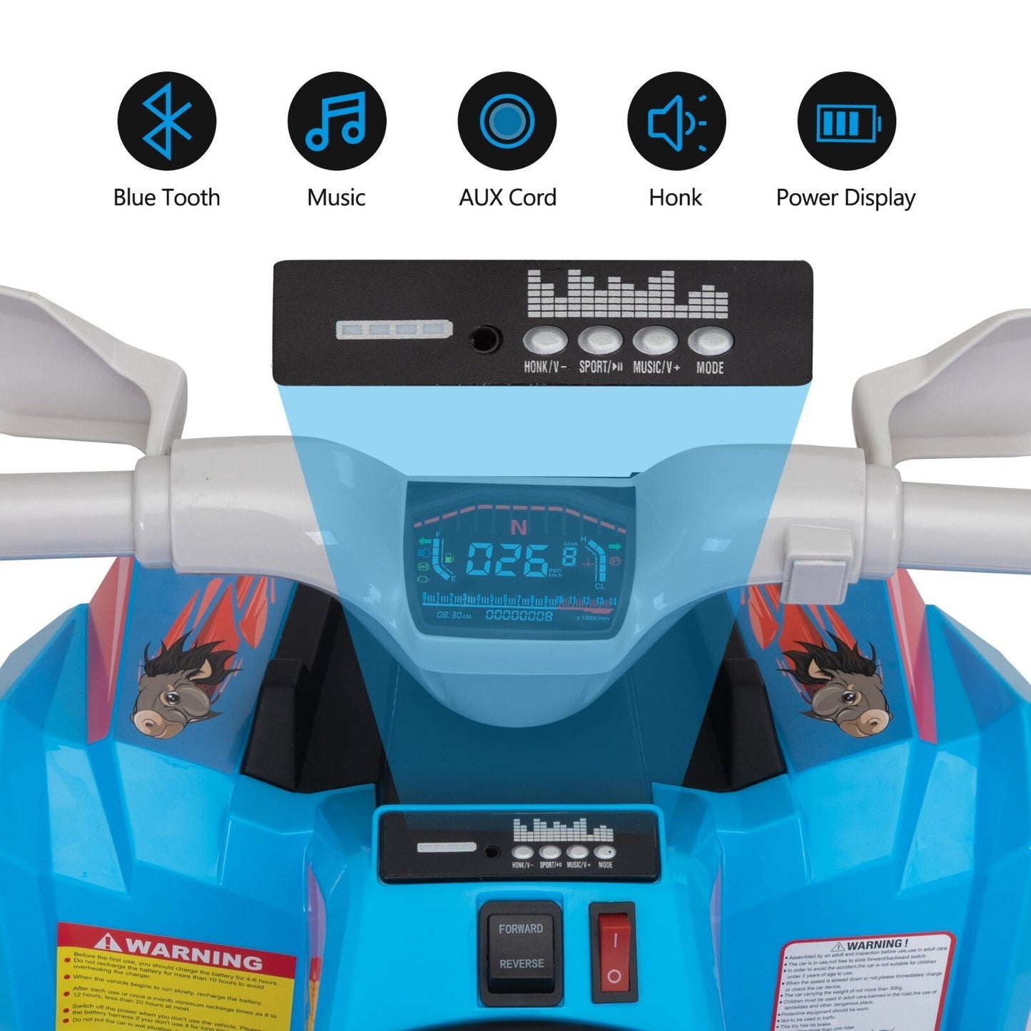 6V Electric Ride-On Quad Bike with Trailer for Toddlers Ages 3-6