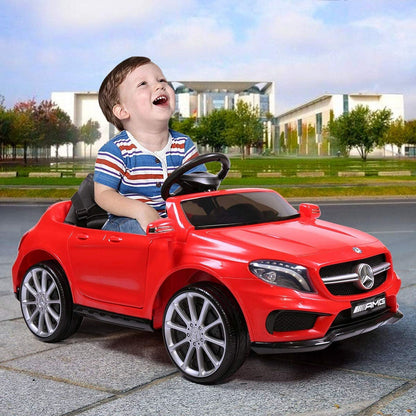 TOBBI 6V Kids Electric Ride-On Mercedes Benz Car in Red