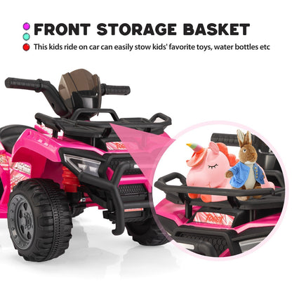 6V Electric Kids Ride-On ATV Quad 4-Wheeler Toy Car with Music