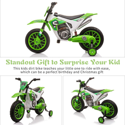 TOBBI Kids Electric Motorbike with Training Wheels - Fun and Safe Ride-On Vehicle