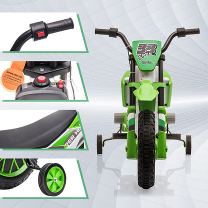 TOBBI Kids Electric Motorbike with Training Wheels - Fun and Safe Ride for Young Riders