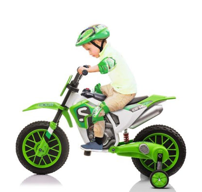 TOBBI Kids Electric Motorbike with Training Wheels - Perfect Gift for Young Riders
