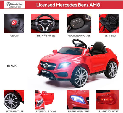 Kids Licensed Mercedes Benz Ride-On Car with 2.4G Remote Control - Red
