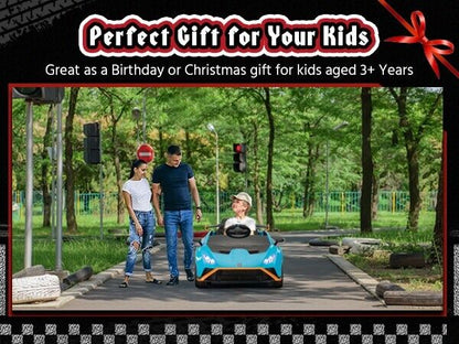TOBBI Licensed Lamborghini RC 12V Electric Ride-On Car for Kids