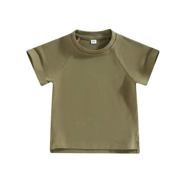 Toddler Kids Baby Girls Boys Summer Casual Tops - # BOAA11510016