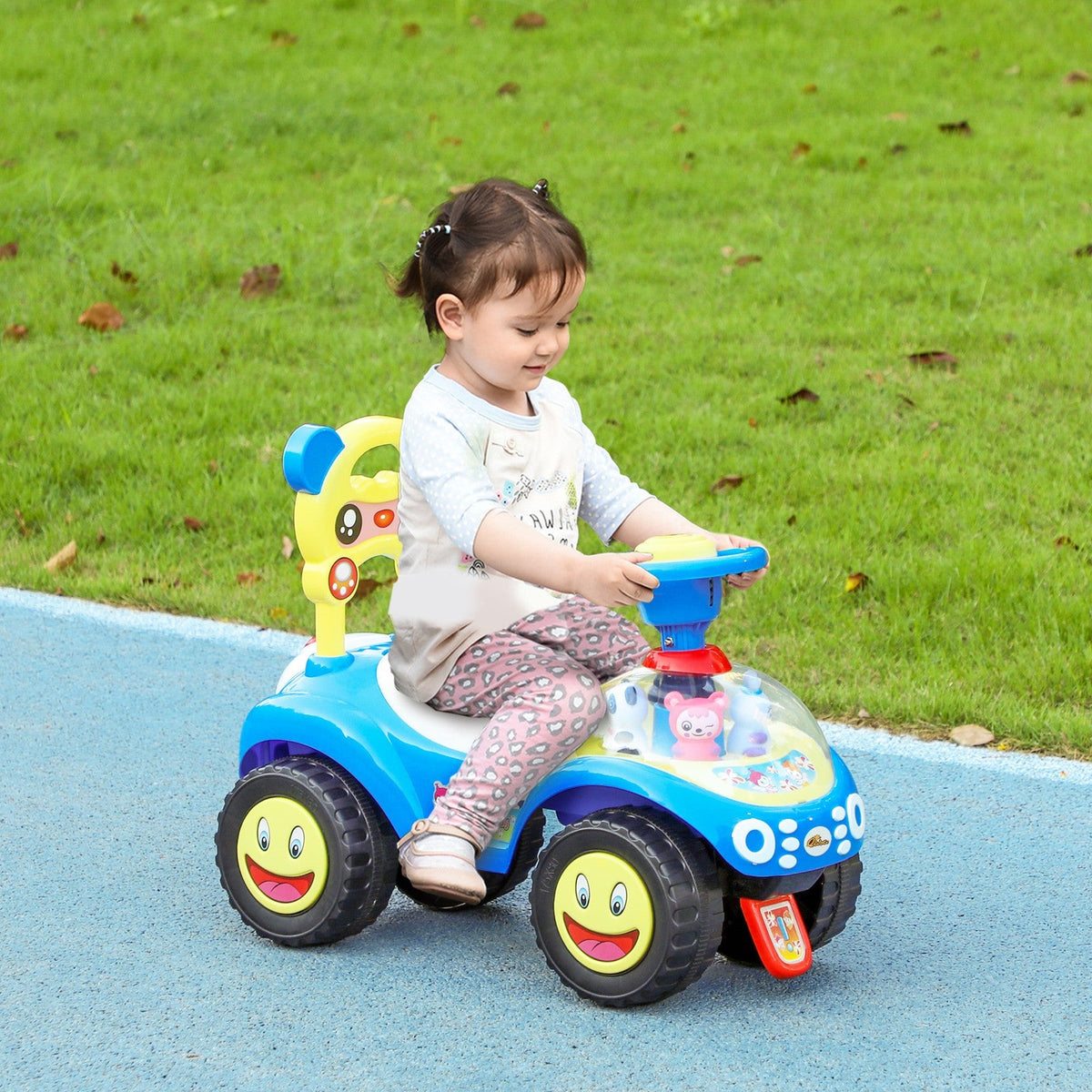 Toddler Push Ride-On Foot-to-Floor Sliding Car for Kids Blue