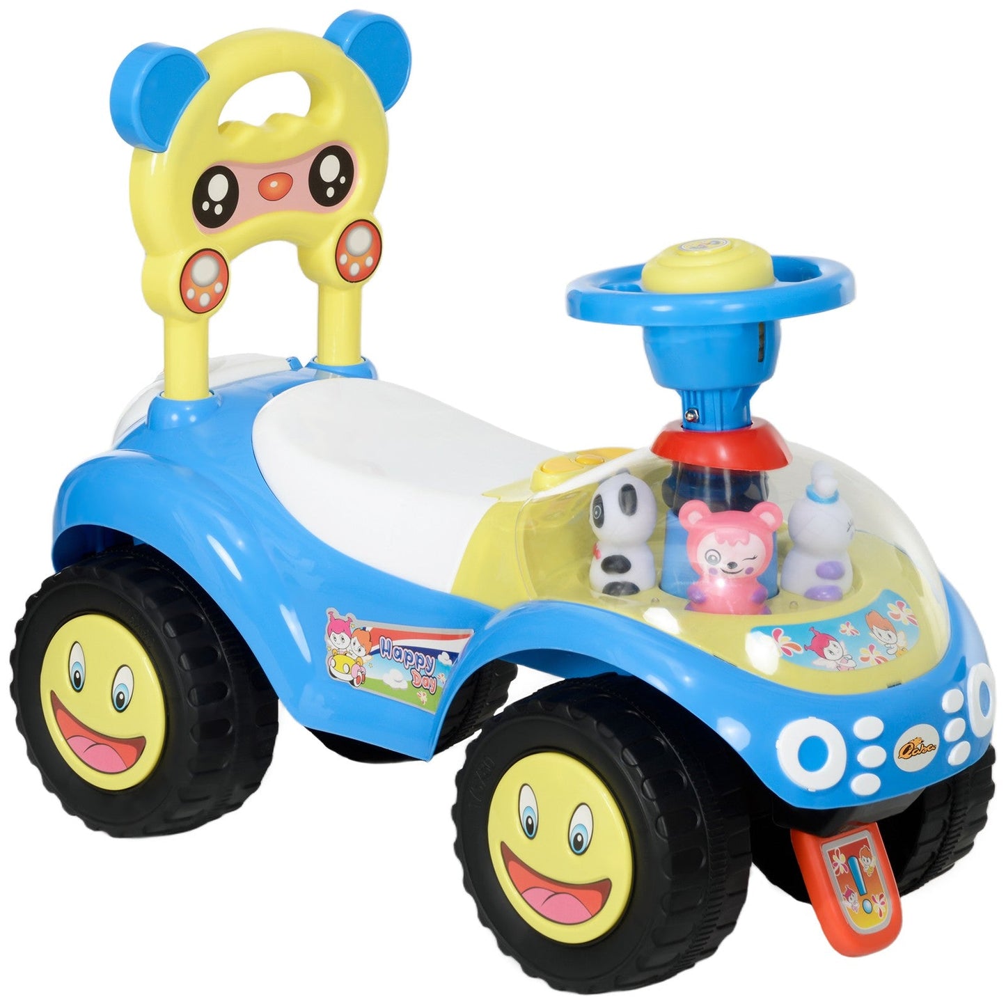 Toddler Push Ride-On Foot-to-Floor Sliding Car for Kids Blue