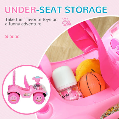 Toddler Push and Ride Foot-to-Floor Sliding Car for Kids Pink