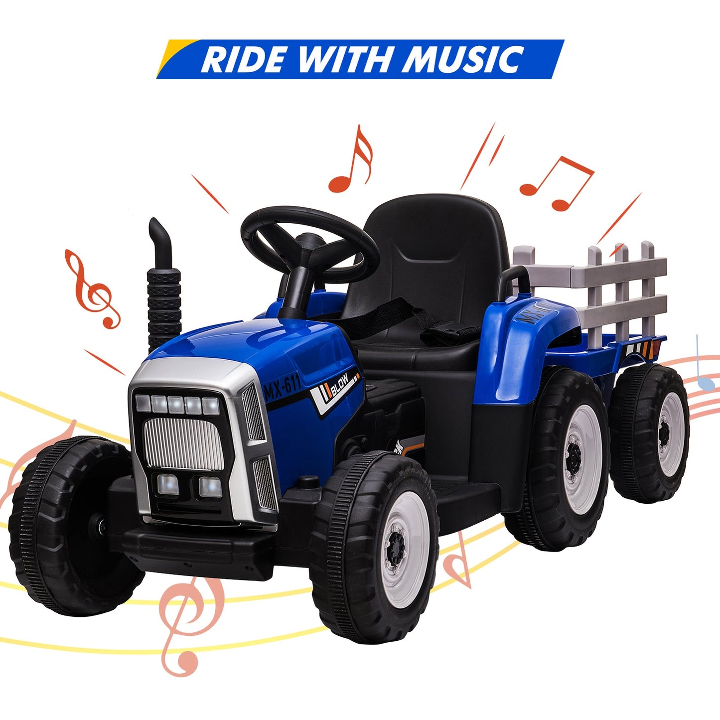 Electric Remote Control Ride-On Car for Toddlers Ages 3-6 Battery Powered