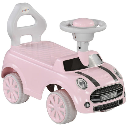 Toddler Ride-On Foot-to-Floor Sliding Car Toy in Pink