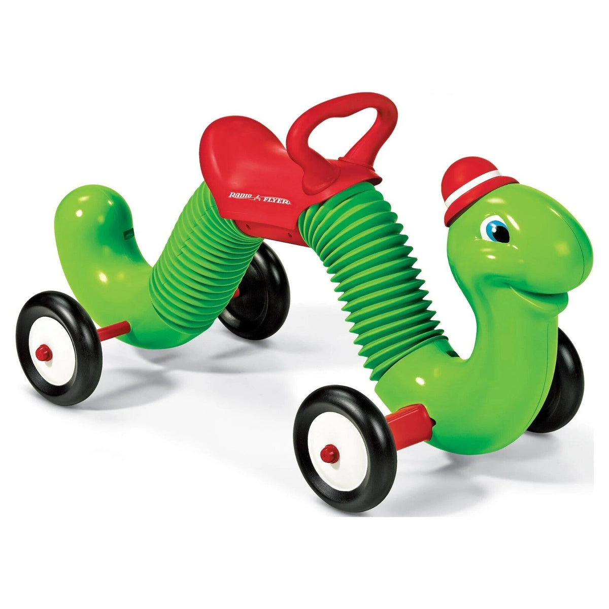 Green Inchworm Toddler Ride-On Toy with 50lb Weight Capacity