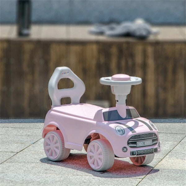 Toddler Ride-On Toy with Horn and Safety Features Interactive Fun for 18-36 Months Pink