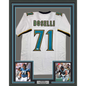 Framed Autographed/Signed Tony Boselli 35x39 HOF 22 Jacksonville White Football Jersey Beckett BAS COA
