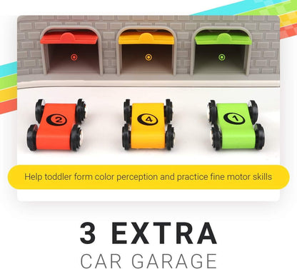 Bright Car Ramp Race Track Toy for Toddlers Ages 2-4