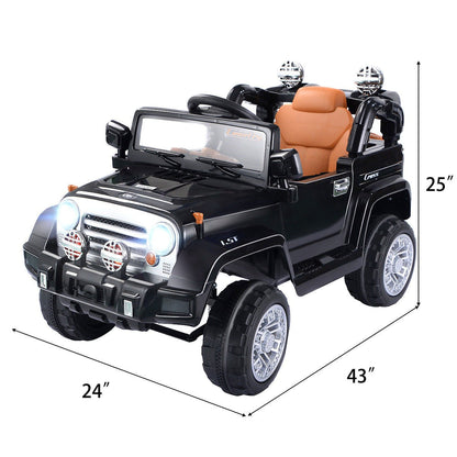 12V Electric Kids Ride-On Truck with Remote Control and Lights