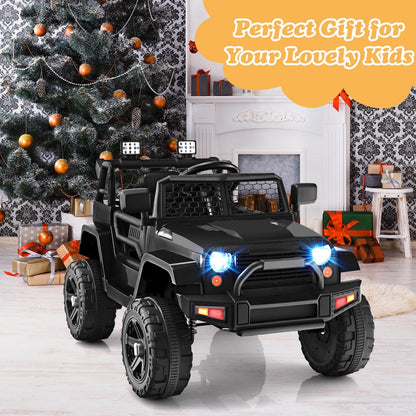 12V Kids Electric Ride-On Car with Parental Remote Control, Music, and Horn
