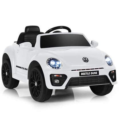 12V Electric Ride-On Volkswagen Beetle Car for Toddlers with Remote Control