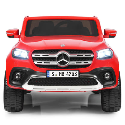 2-Seater Electric Kids Ride-On Licensed Red Benz Toy Car