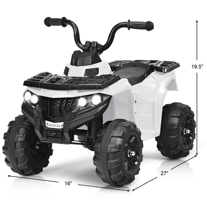 6V Electric Kids Quad ATV Ride-On Toy Car with 4 Wheels and LED Lights