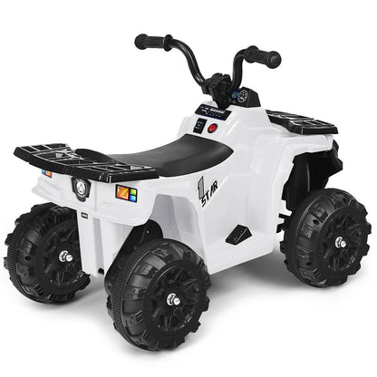 6V Electric Kids Quad ATV Ride-On Toy Car with 4 Wheels and LED Lights