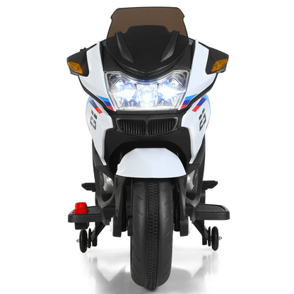 Kids Battery-Powered Ride-On Motorcycle Toy with Headlights and Music