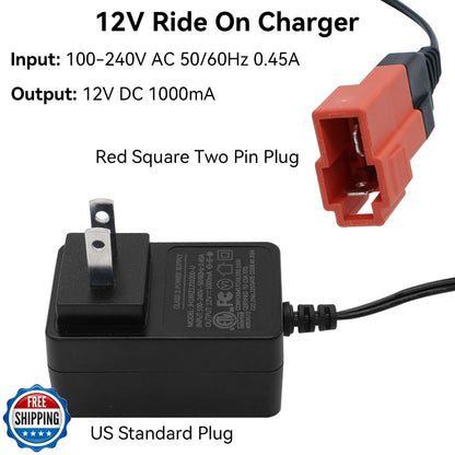 12V Battery Charger for Kids Ride-On Electric Bump Car Toy