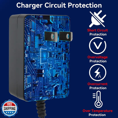 6V Battery Charger for Kids Electric Ride-On Car Toy with Bumper Protection