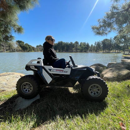 24V Clash XL 4x4 Ride-On Buggy with Rubber Tires and Remote Control, Ages 1-10